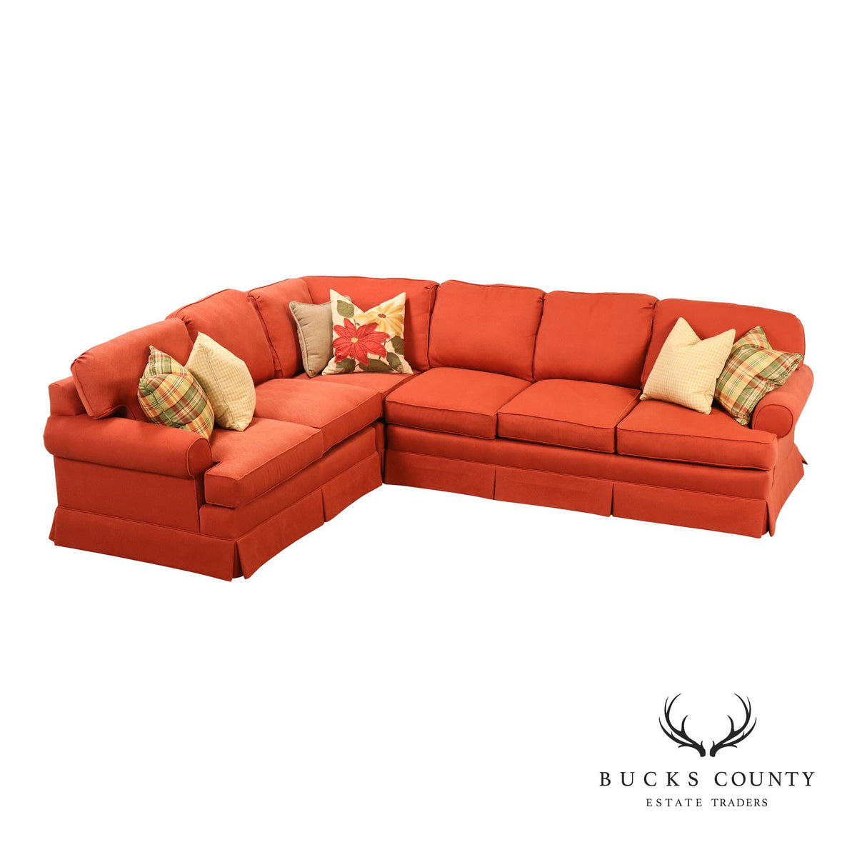 Miles Talbott Left-Facing Custom Upholstered Sectional Sofa