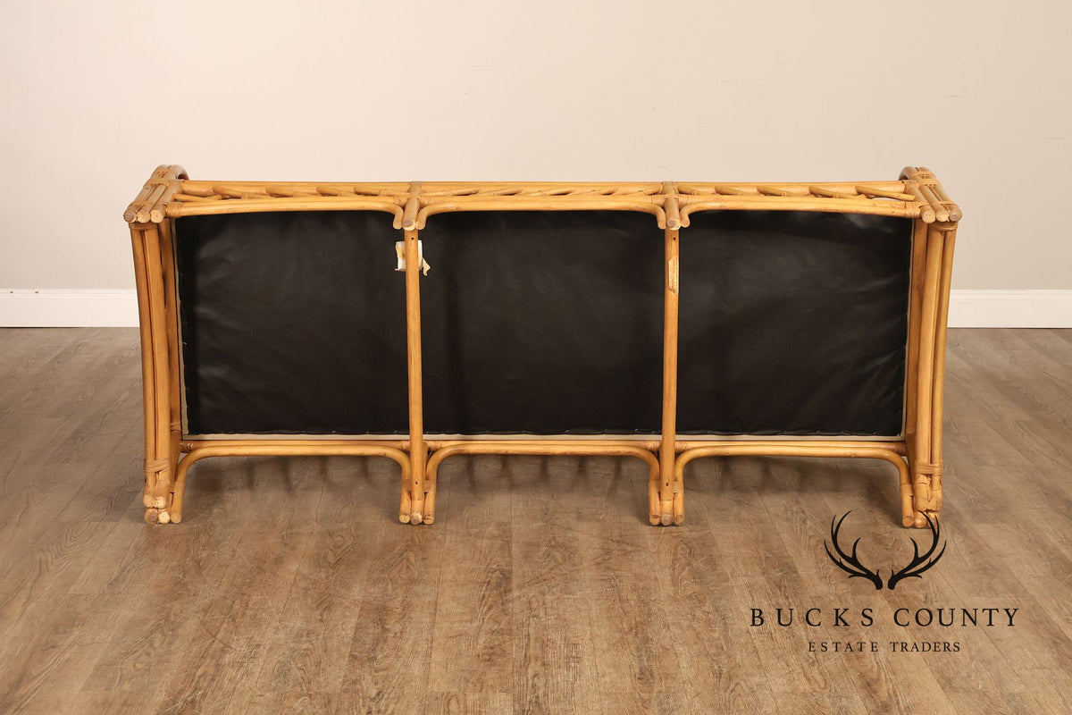 TradeWinds Rattan Sofa With Upholstered Cushions