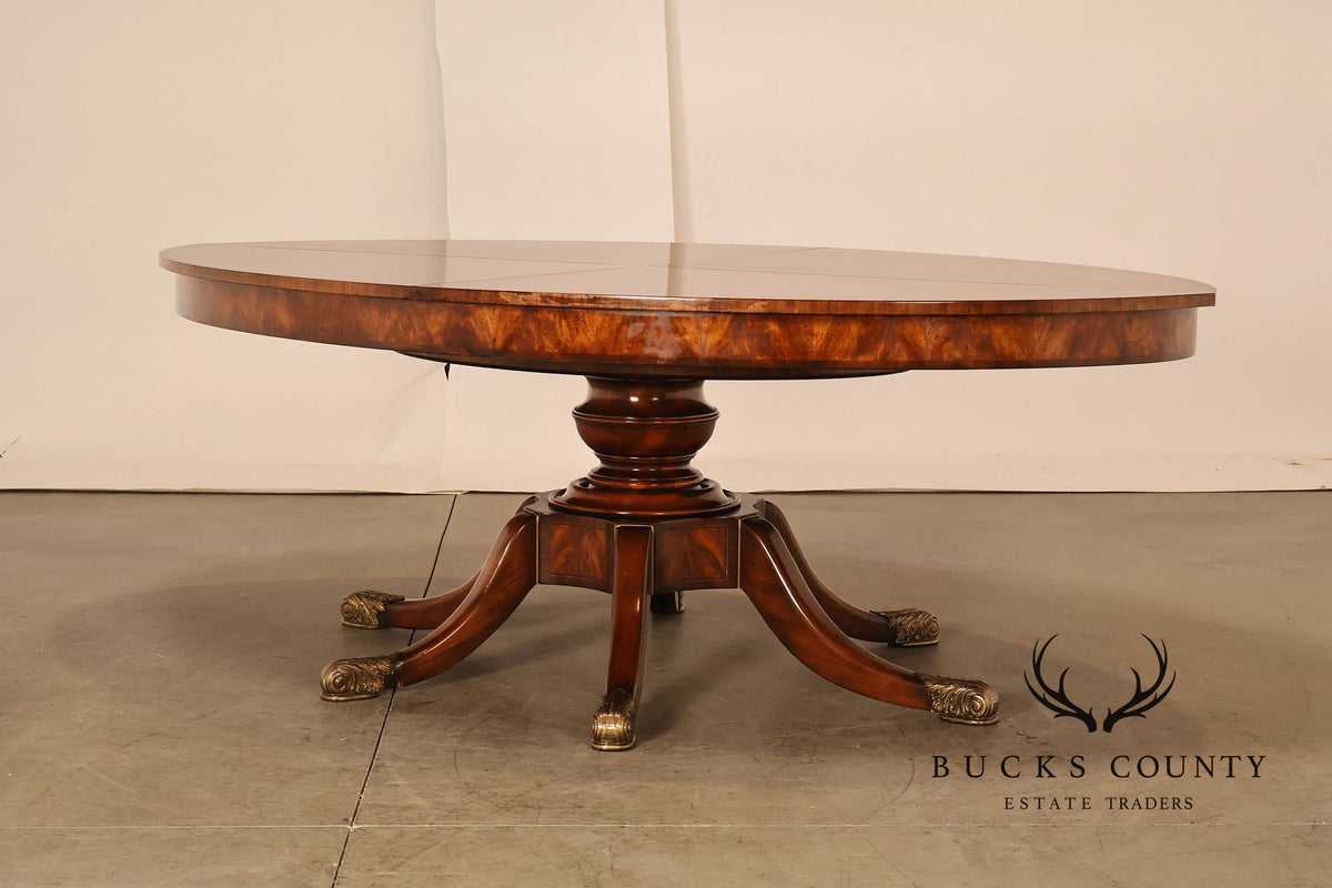 Theodore Alexander Althorp Living History Flame Mahogany Oval Expansion Dining Table