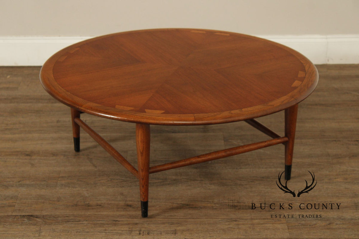 Lane 'Acclaim' Mid Century Modern Round Walnut Coffee table