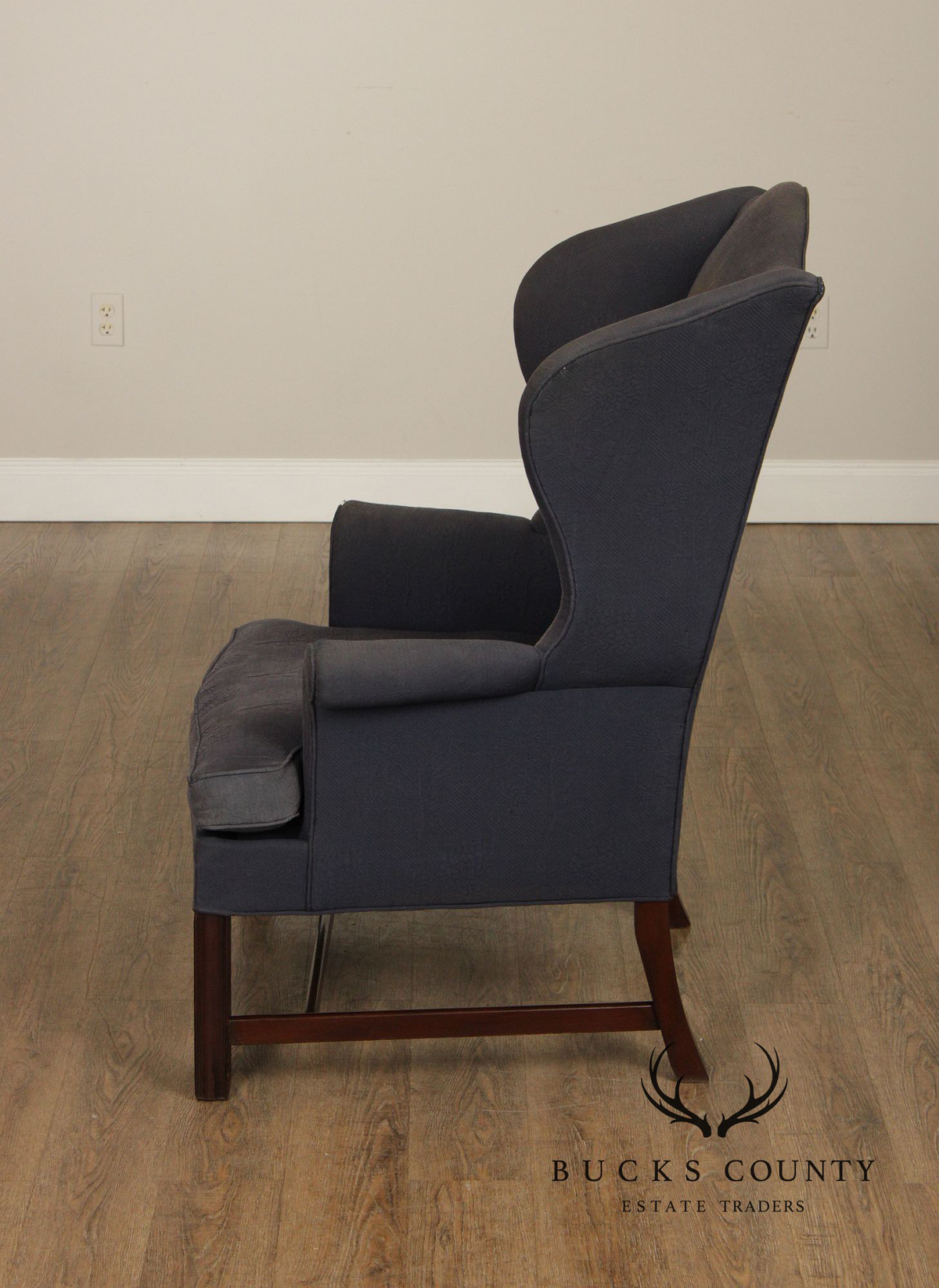 Kittinger Williamsburg Adaptation Chippendale Style Mahogany Wing Chair