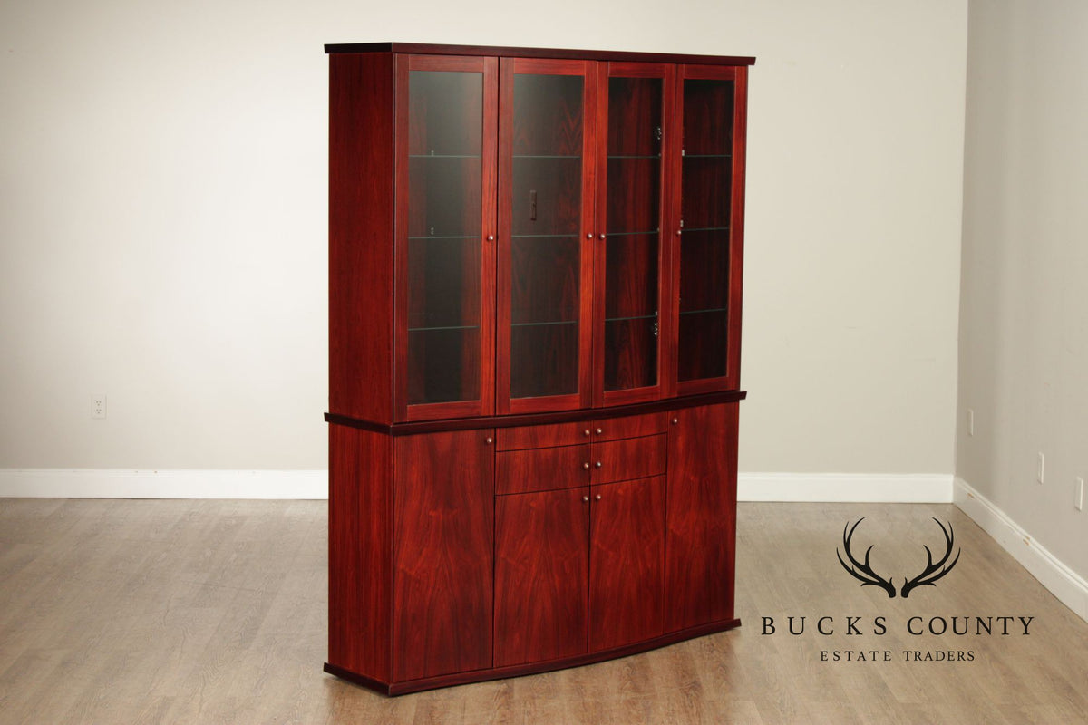 Skovby Danish Modern Rosewood China Cabinet Sideboard