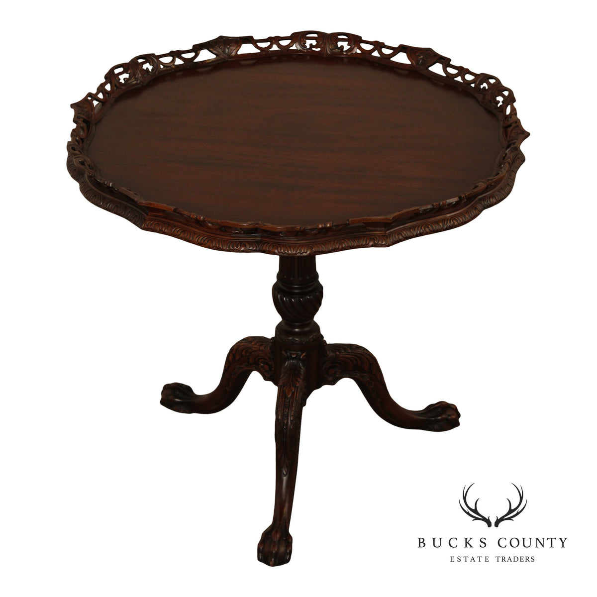 Schmieg and Kotzian Georgian Style Mahogany Pie Crust Table
