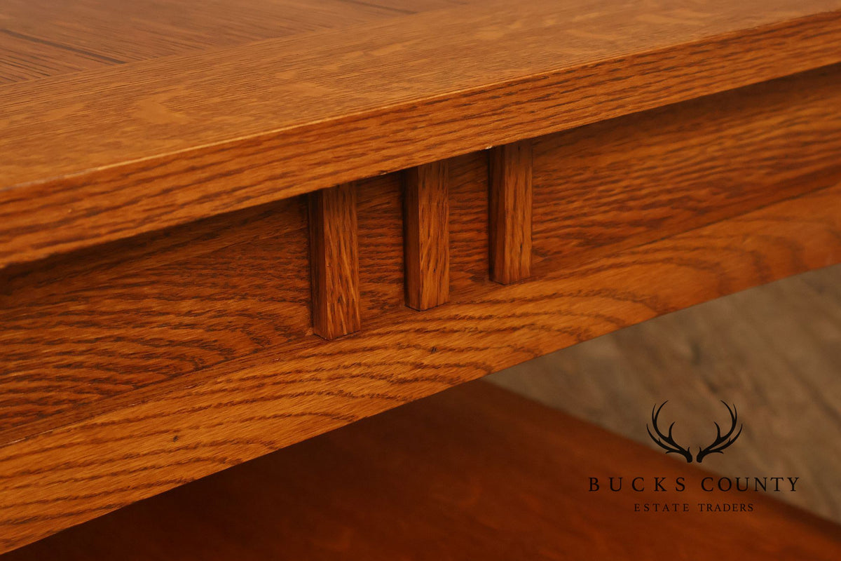Mission Style Oak Two-Tier Coffee Table