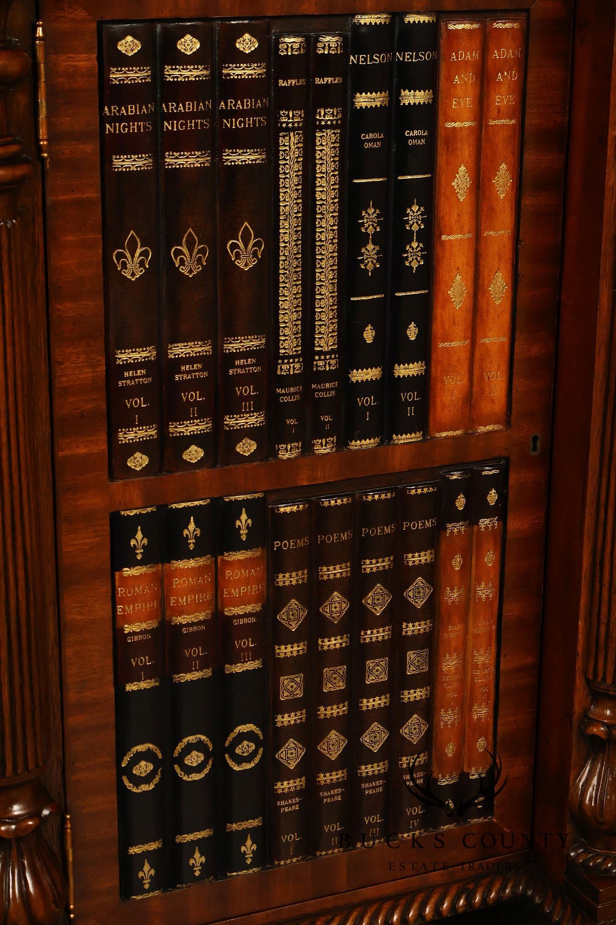 Maitland Smith Regency Style Mahogany Display Bookcase
