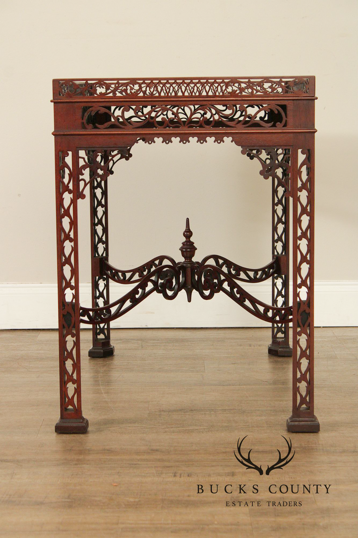 Chinese Chippendale Style Mahogany Tea Table