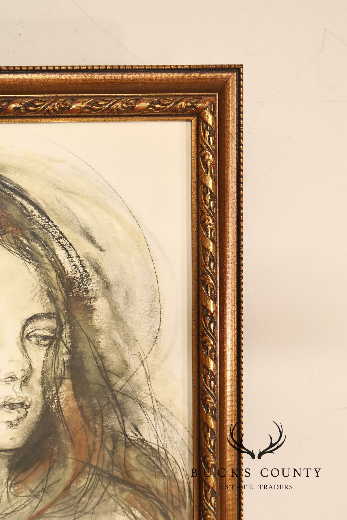 Sheldon C. Schoneberg Mixed Media Drawing, Nude Study