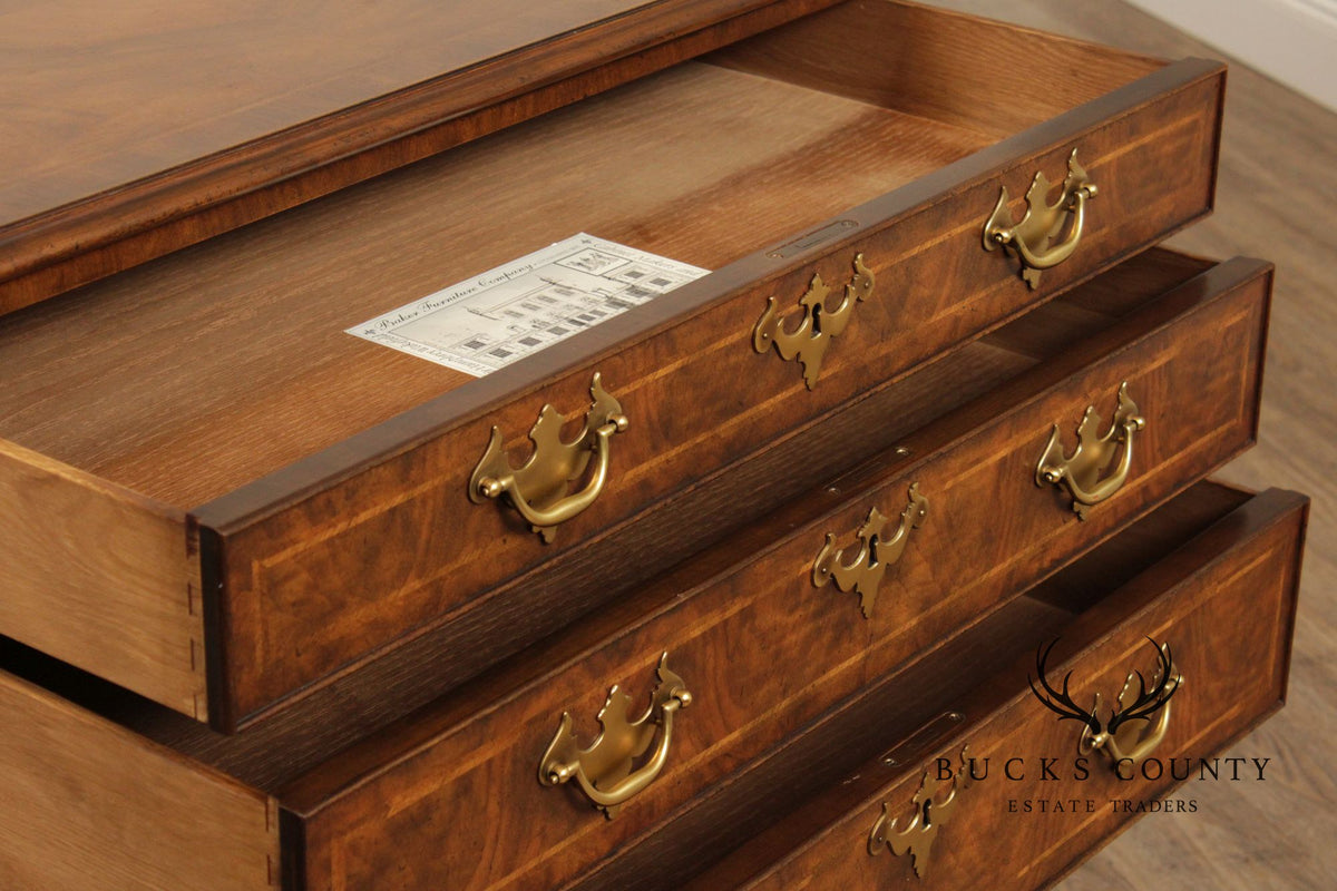 Baker Stately Homes Georgian Style Walnut Chest Of Drawers