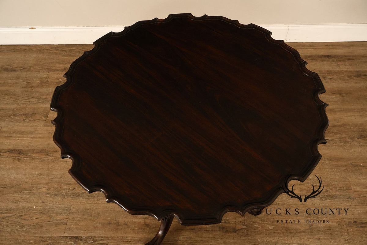 Chippendale Style Mahogany Pie Crust Tilt Top Tea Table