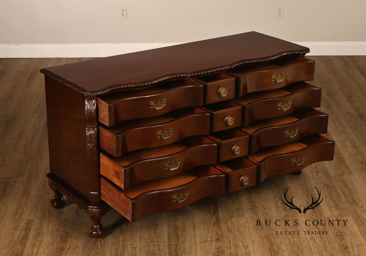 H. Feldenkreis Philadelphia Custom Mahogany Serpentine Front Dresser