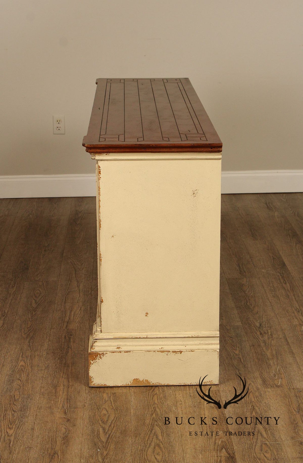 Habersham Plantation French Provincial Style Cream Painted Sideboard
