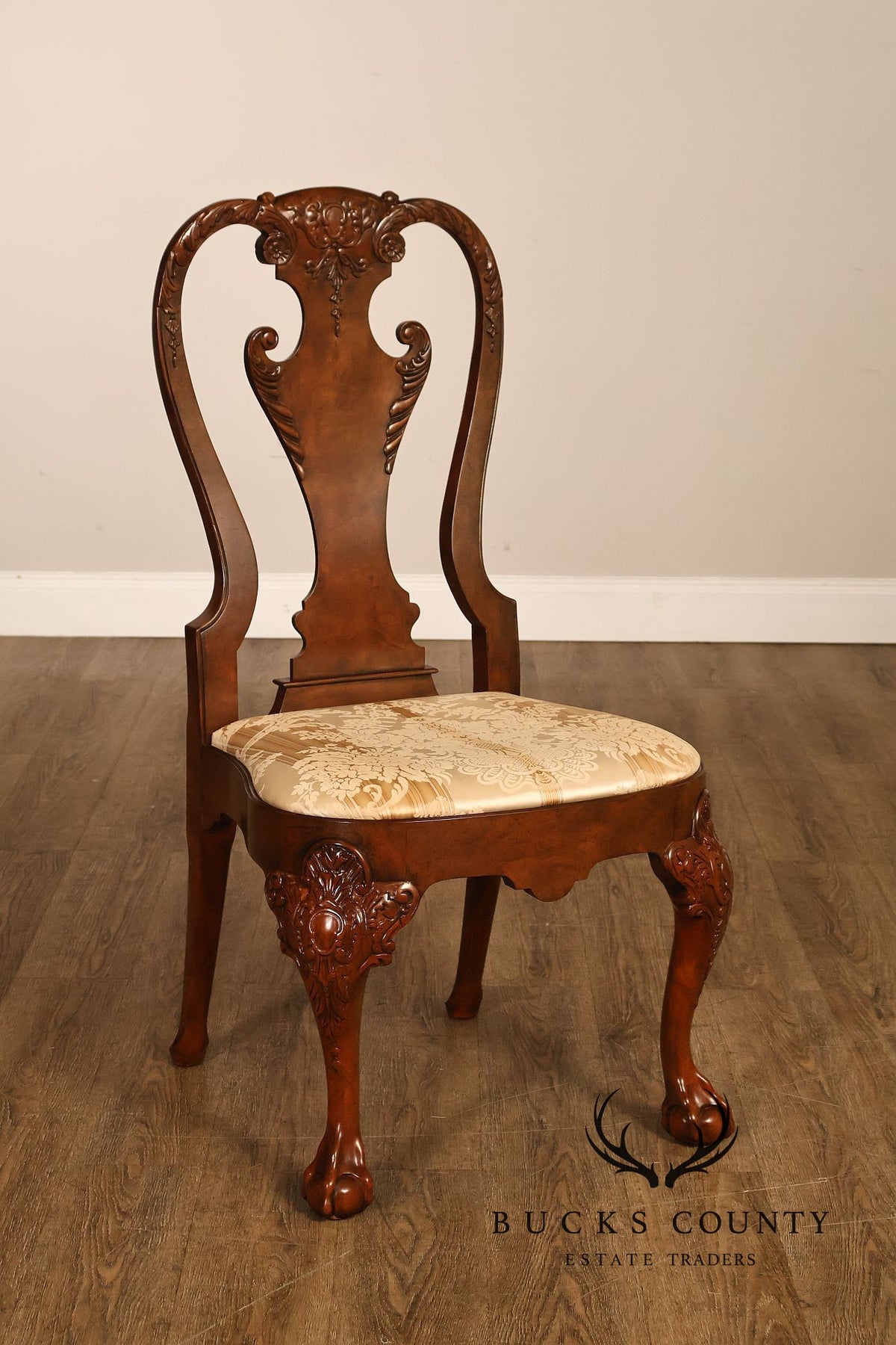 Baker Furniture 'Stately Homes' Set of Ten Walnut Dining Chairs
