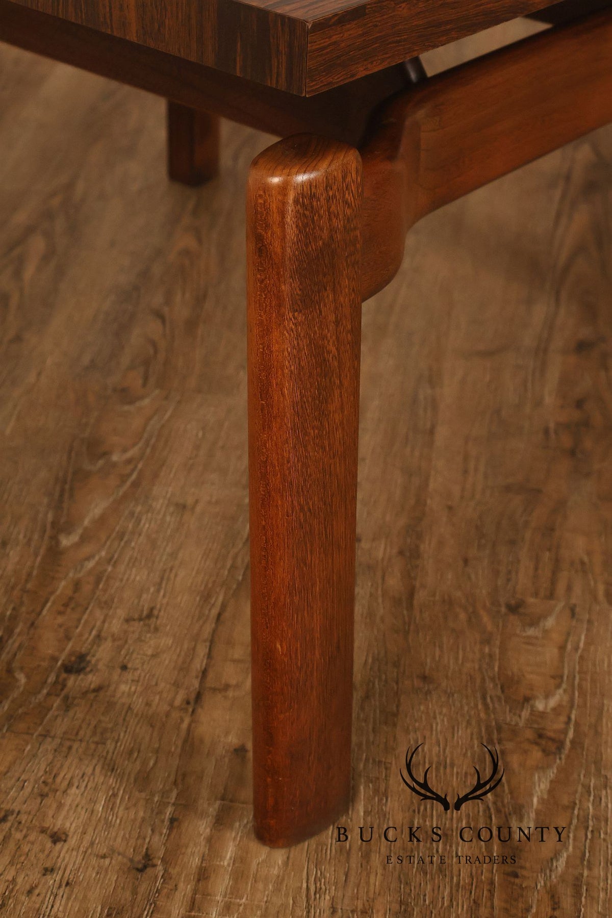 Danish Modern Vintage Square Laminate Top Teak End Table