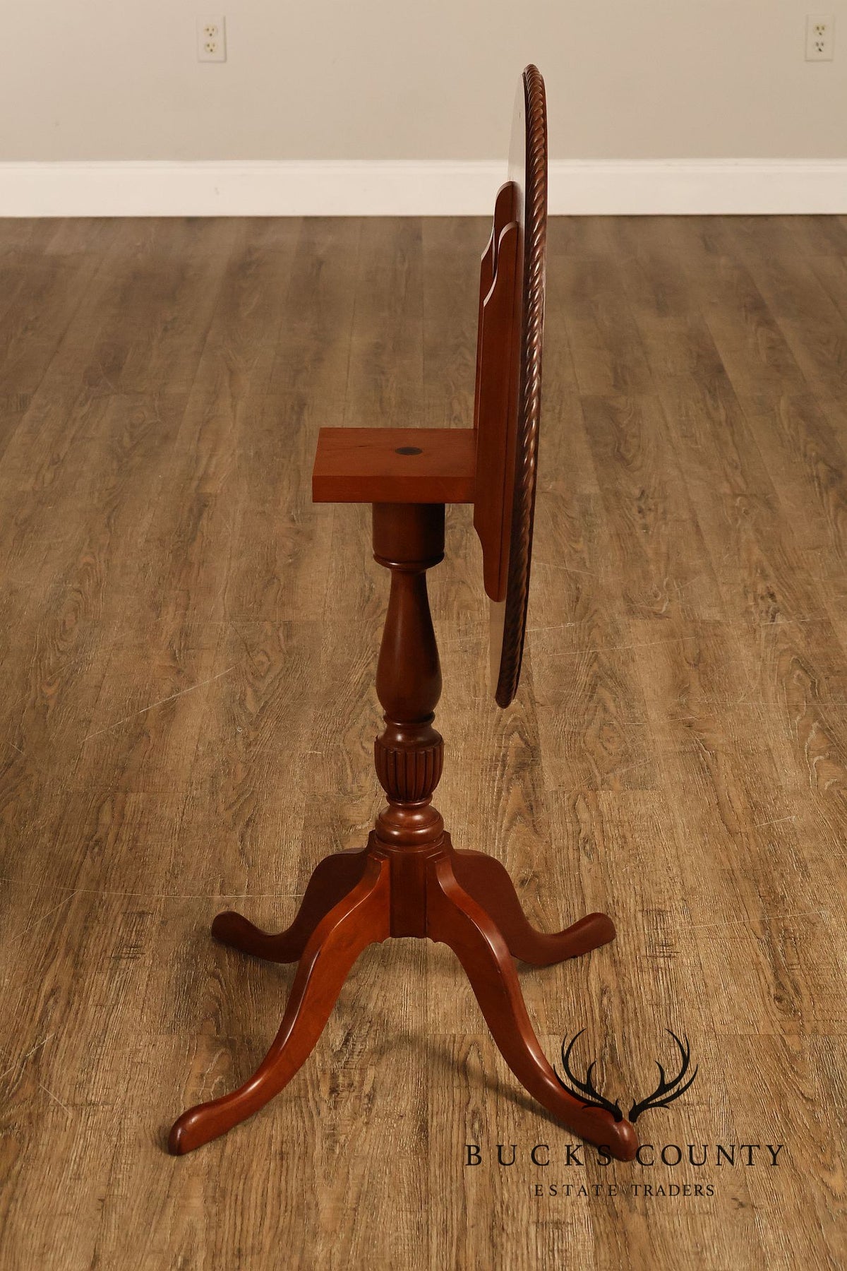 The Hillcrafters Guild Solid Cherry Tilt Top Tea Table