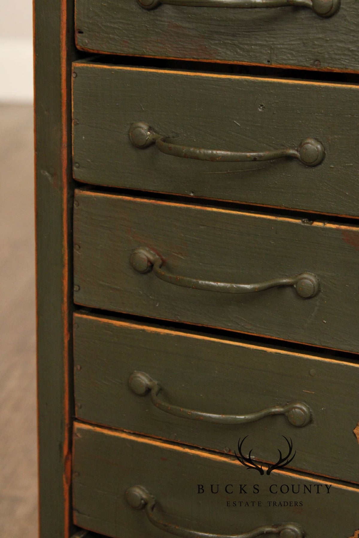 Antique Country Store Compression Spring Cabinet