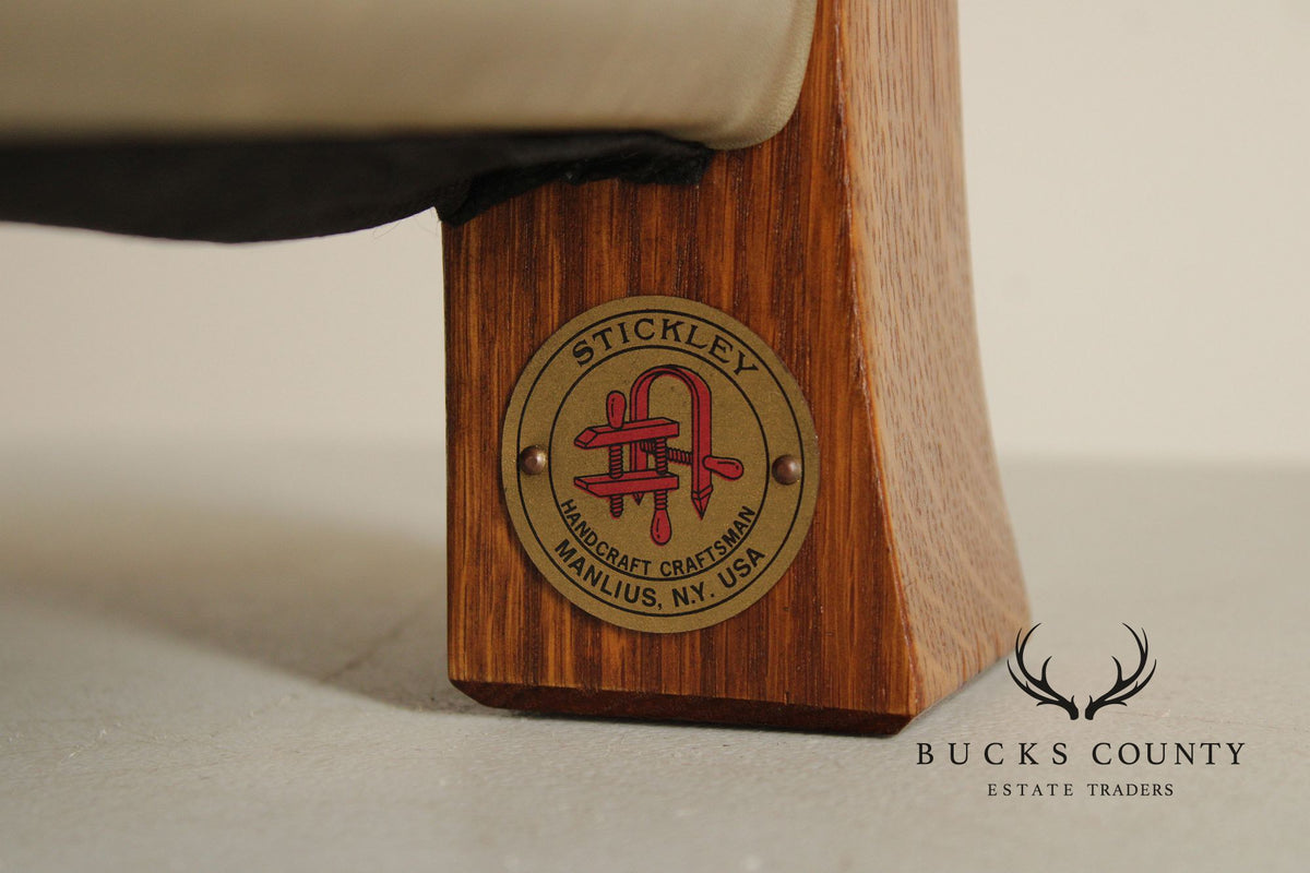 Stickley Mission Collection Oak and Leather Monk Footstool