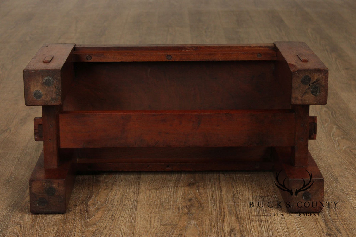 Arts and Crafts Antique Walnut Foot Stool