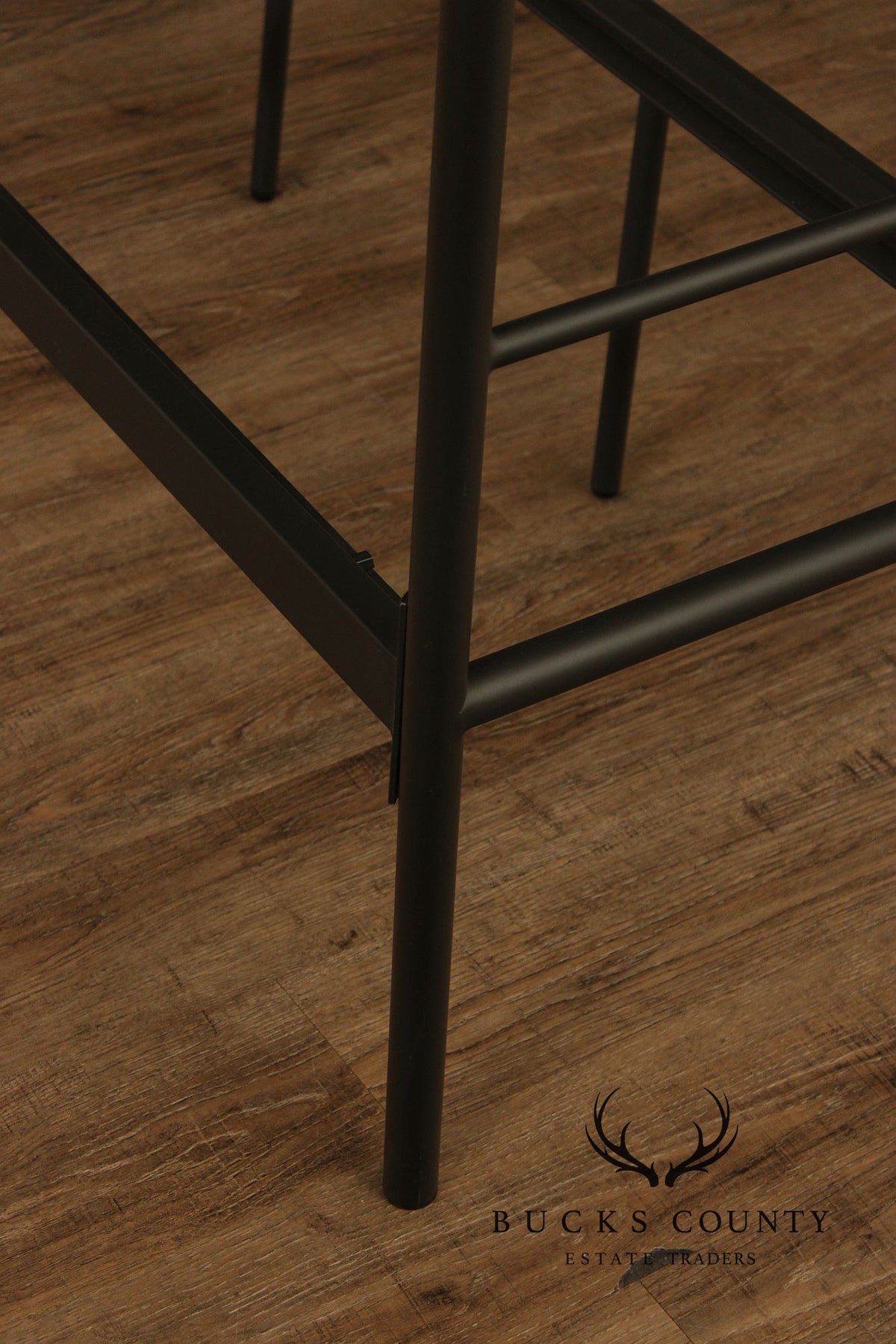 West Elm Pair of 'Ellipse' Twin Size Iron Canopy Beds