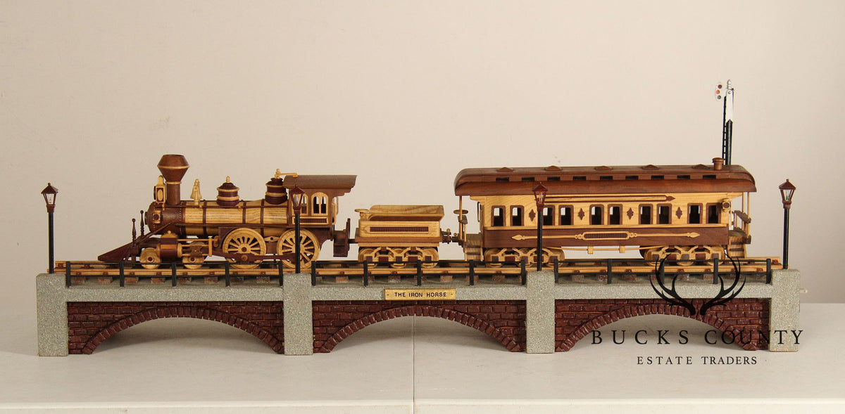 Philip Jacoby Carved Wood Model Train
