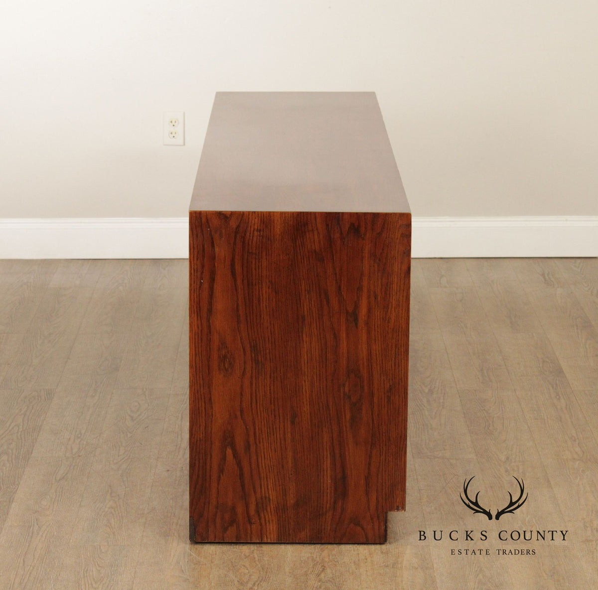 Henredon 'Scene One' Campaign Style Walnut Chest of Drawers