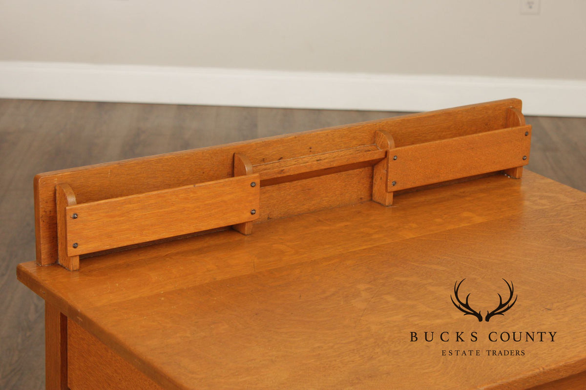 Stickley Brothers Antique Mission Oak Postcard Writing Desk