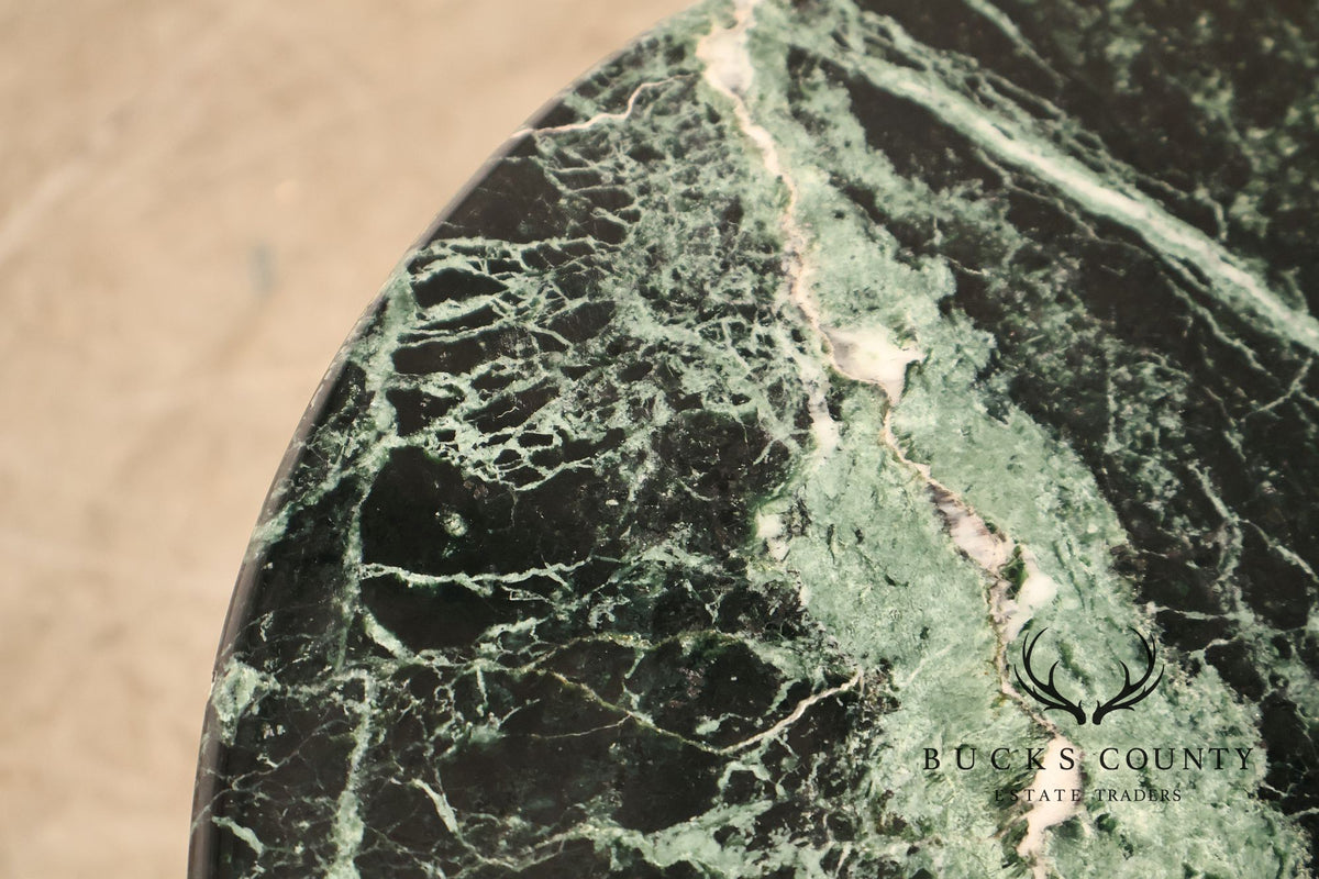 Knoll Saarinen Round Green Marble Tulip Side Table