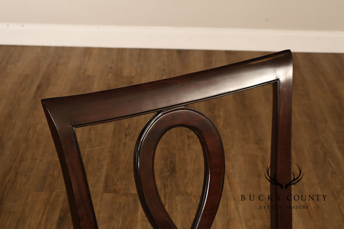 Thomasville Transitional Style Set of Eight Loop Back Dining Chairs