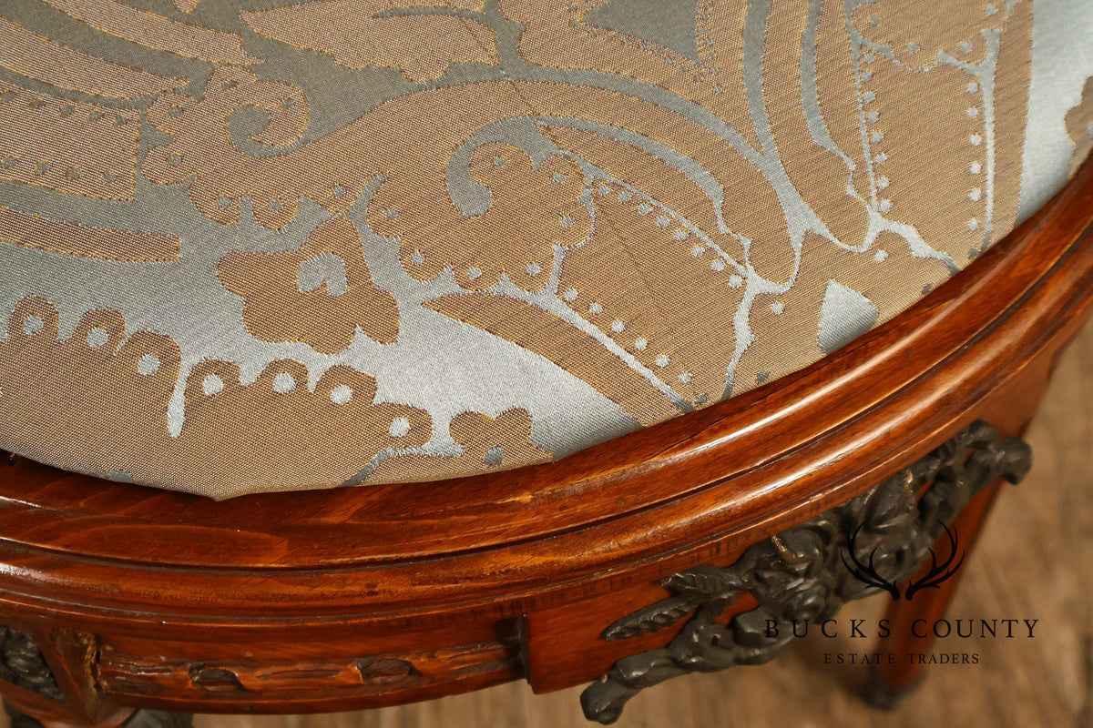 French Louis XVI Style Vintage Set Of 12 Caned Dining Chairs