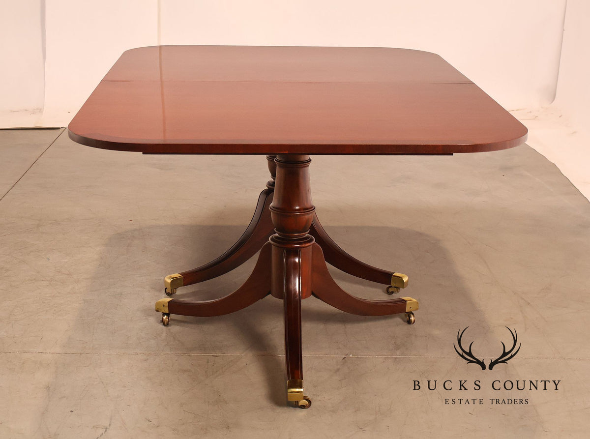 Federal Style Mahogany Double Pedestal Dining Table