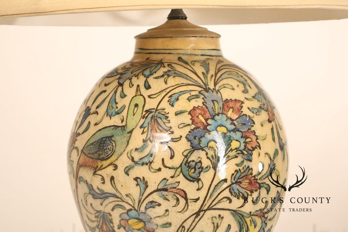Qajar-period Persian vase was converted into a table lamp