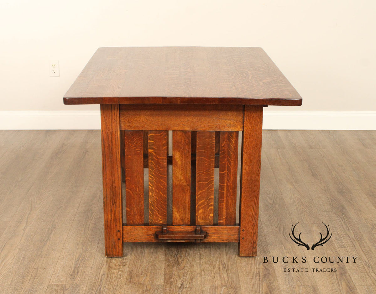 Limbert Antique Mission Oak Library Table
