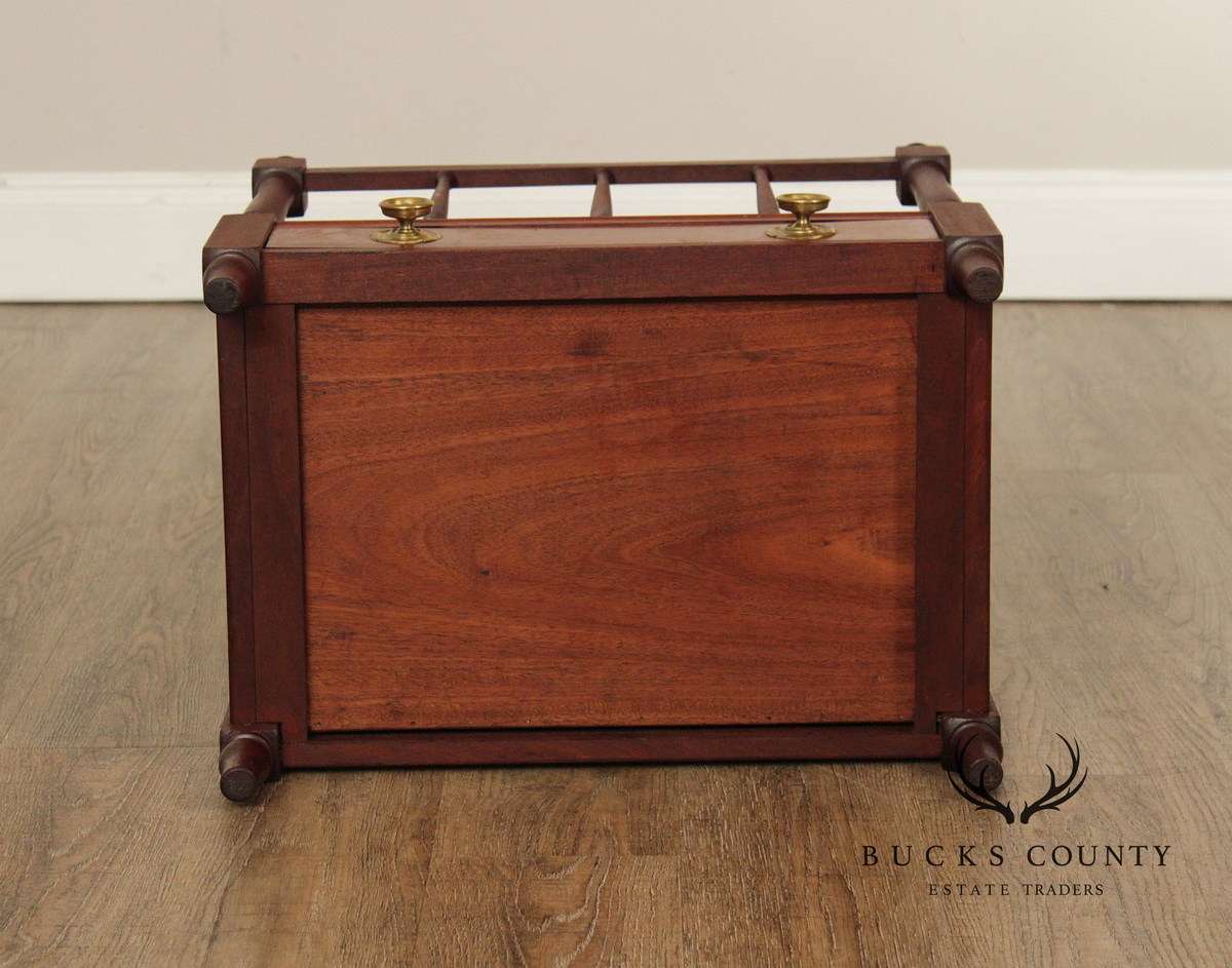 Antique Georgian Style Mahogany Canterbury