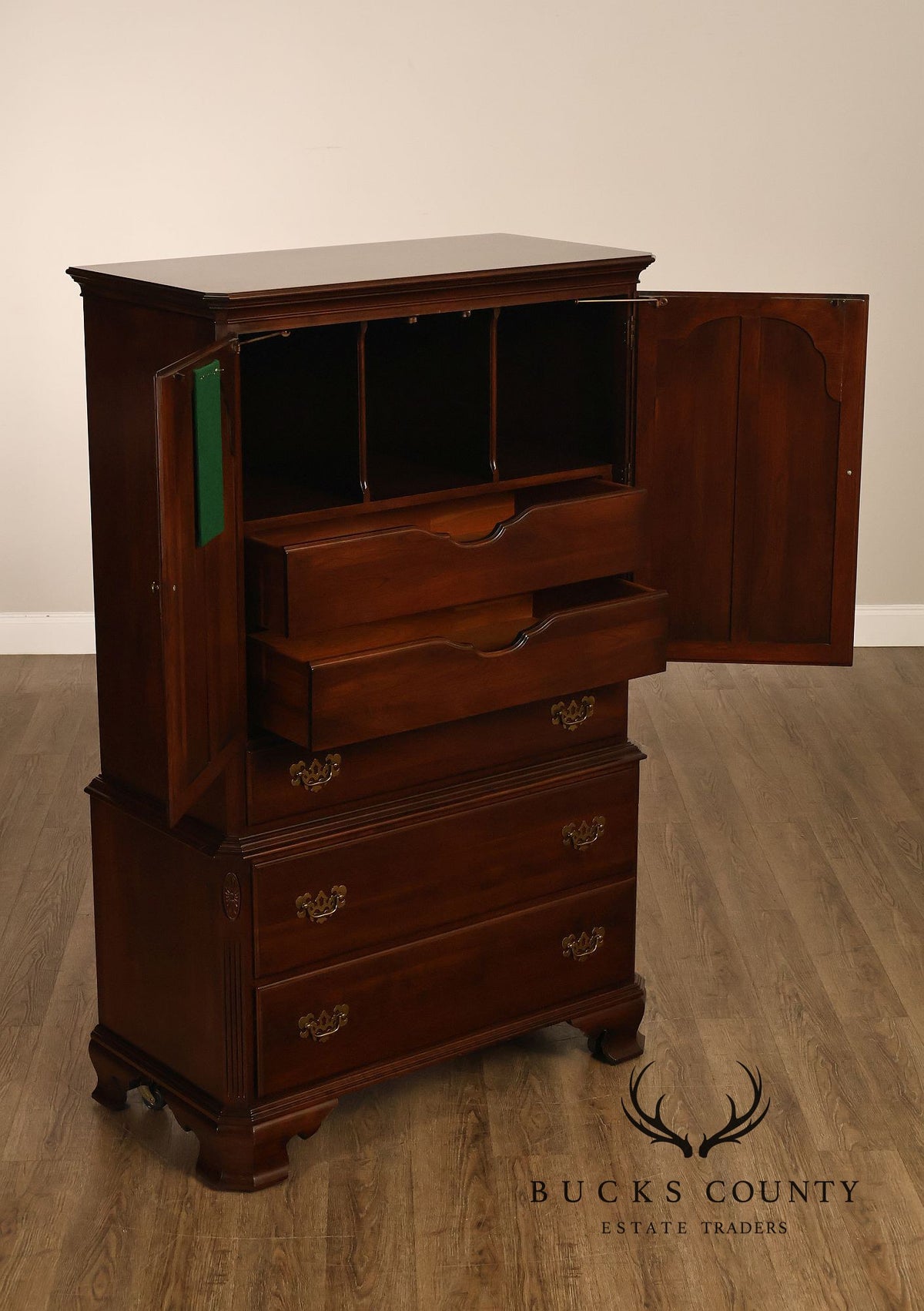 Ethan Allen Georgian Court Cherry Gentleman's Chest Armoire