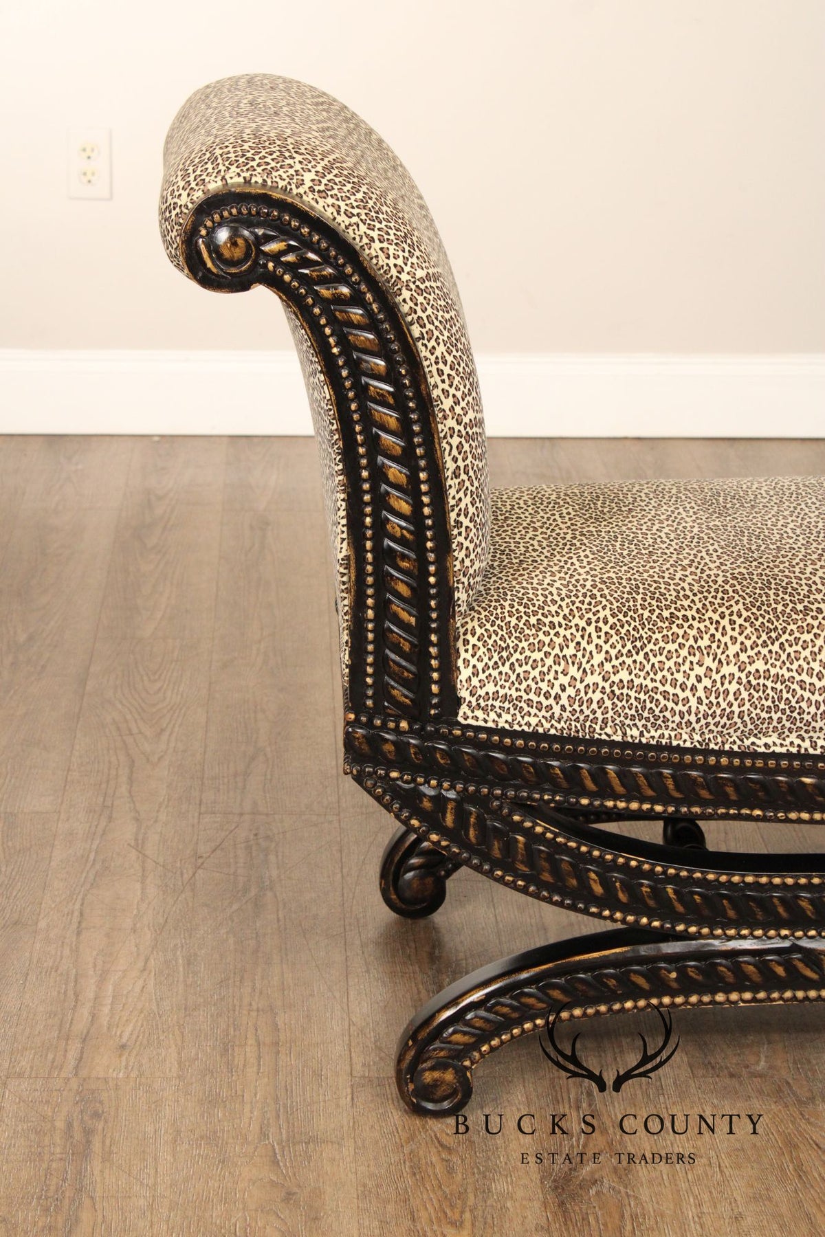 French Empire Style Antiqued Window Bench