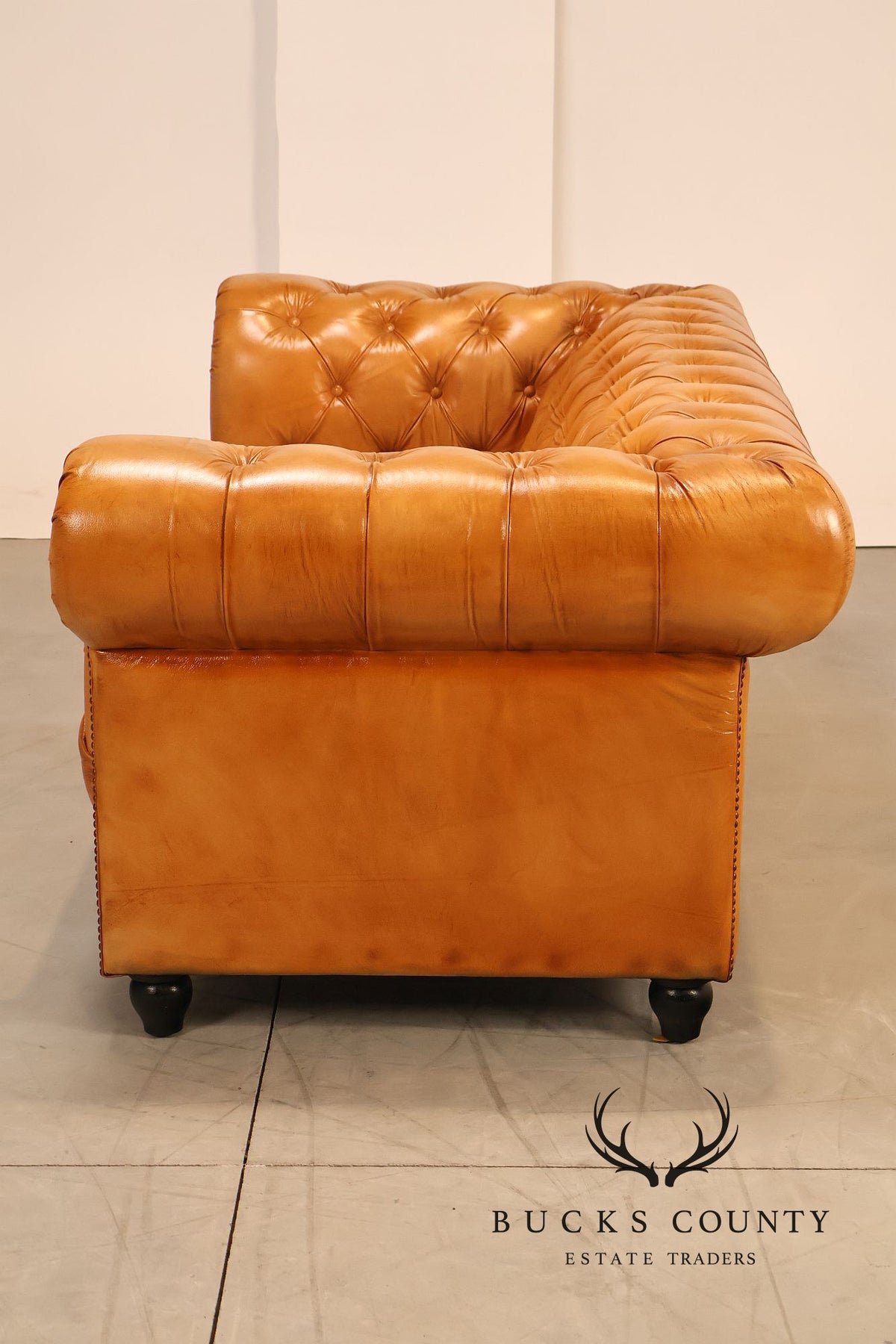 Tufted Leather Chesterfield Sofa