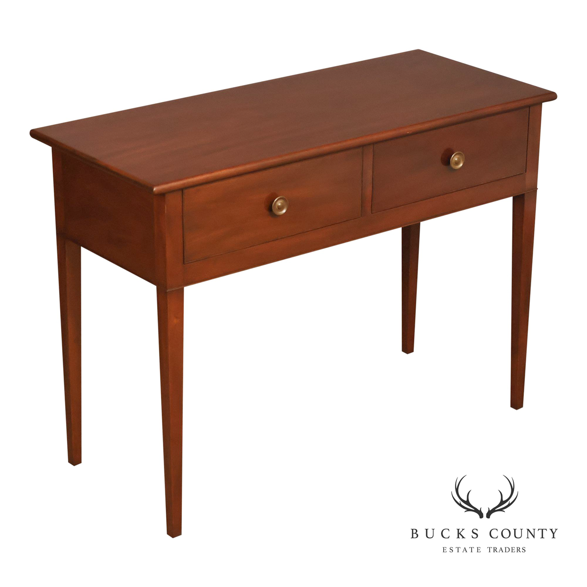 Kittinger Williamsburg Adaptation Mahogany Two Drawer Console Table