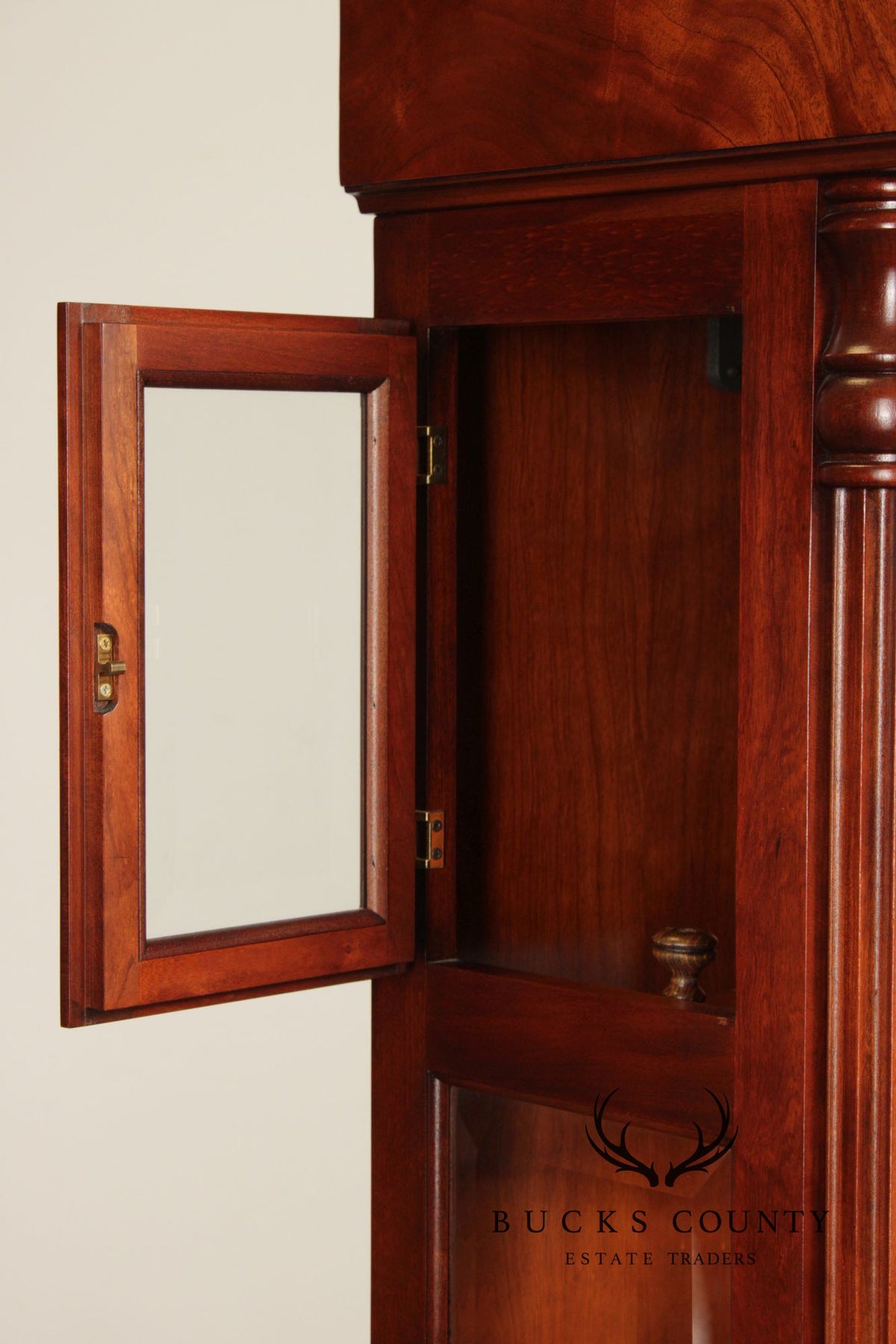 Sligh Federal Style Inlaid Mahogany Grandfather Clock