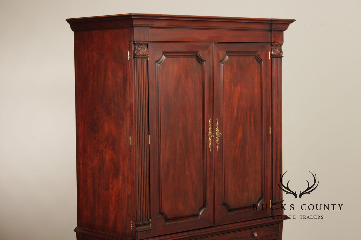 Henkel Harris Mahogany Bombe Armoire Cabinet