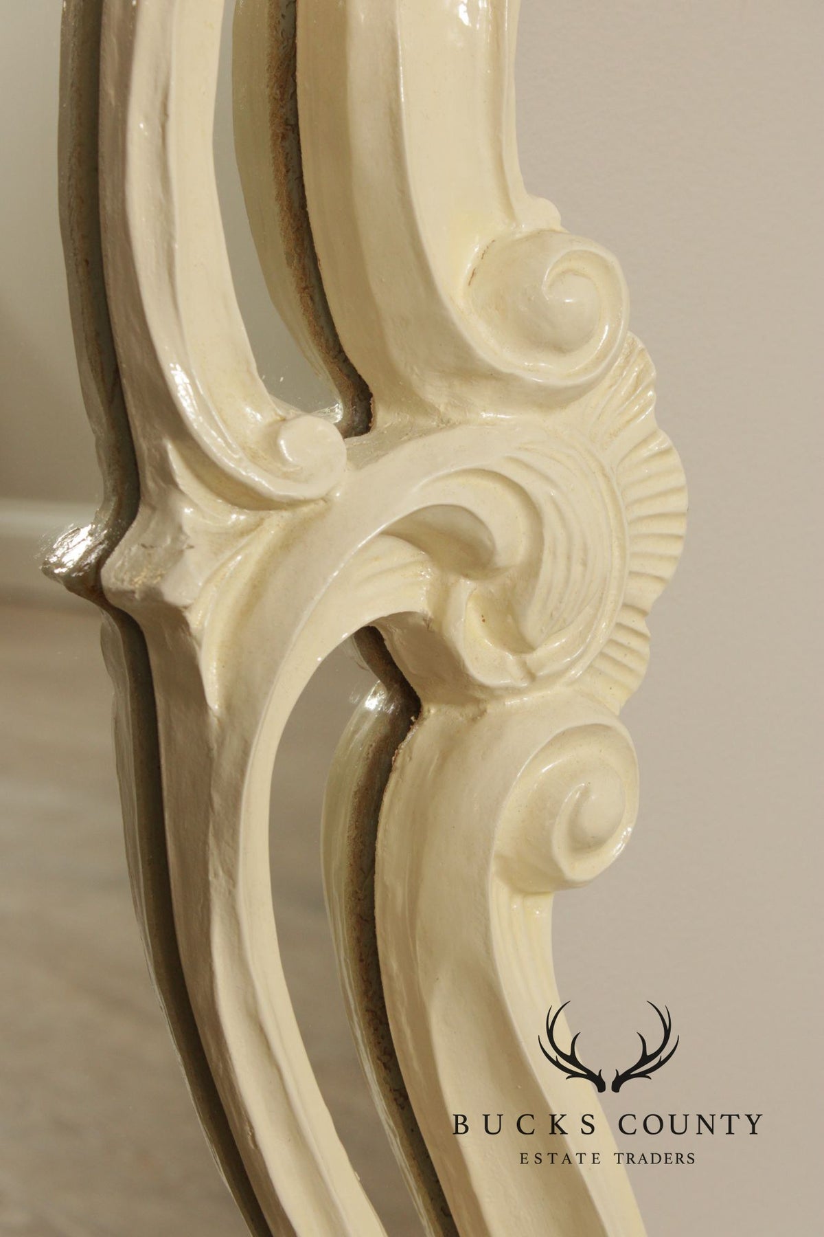 Rococo Style Cream Painted Wall Mirror