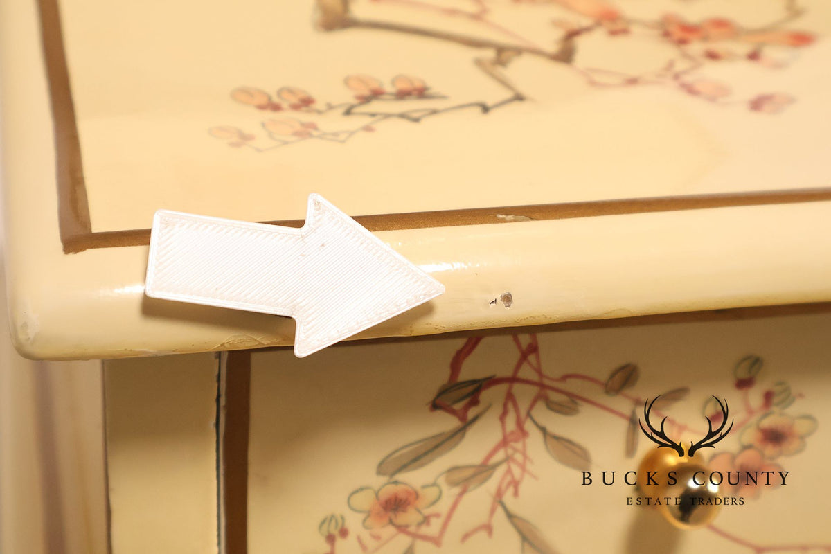 Chinoiserie Painted Carlton House Writing Desk With Chair