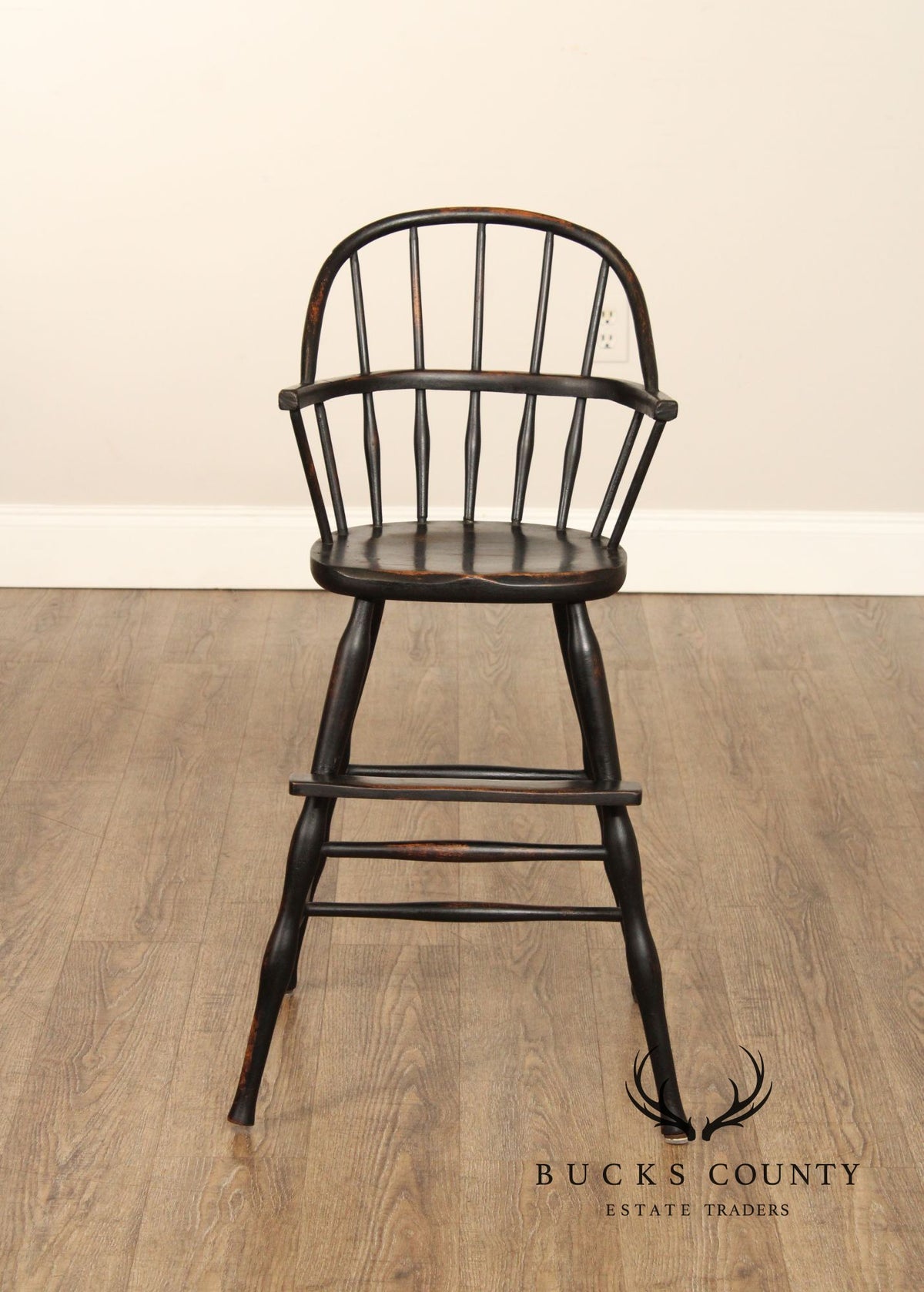 Antique Sack-Back Windsor Child's High Chair
