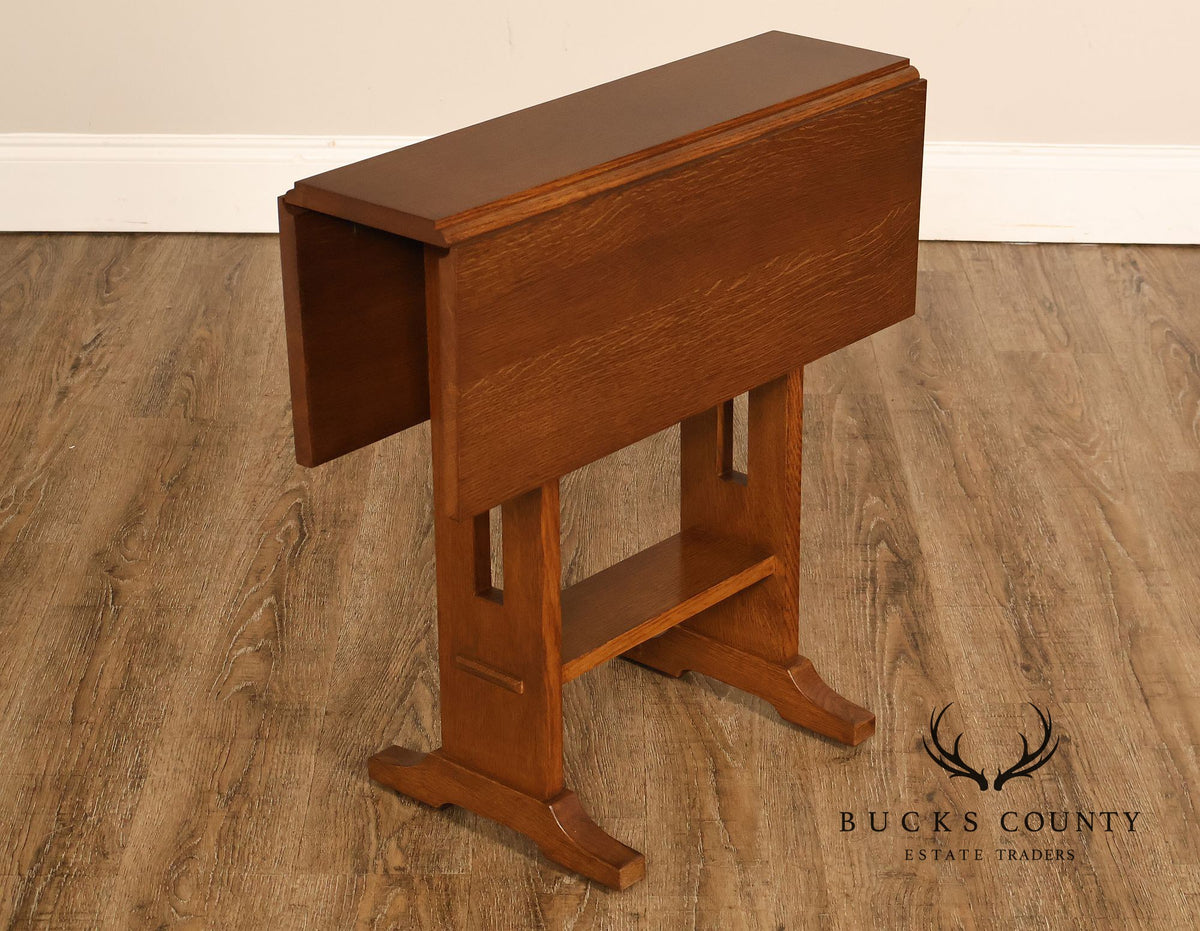 Stickley Mission Collection Oak Drop Leaf Side Table