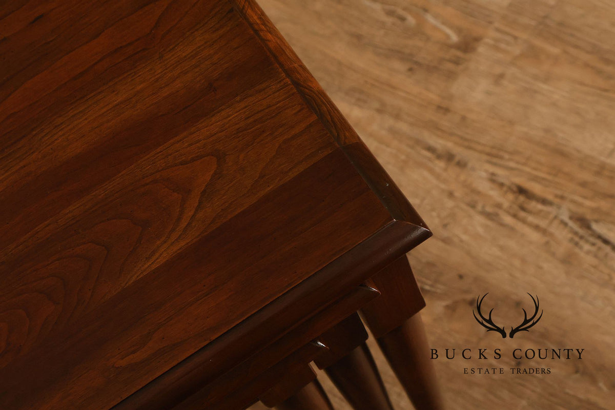 Traditional Mahogany Three Piece Nesting Table Set