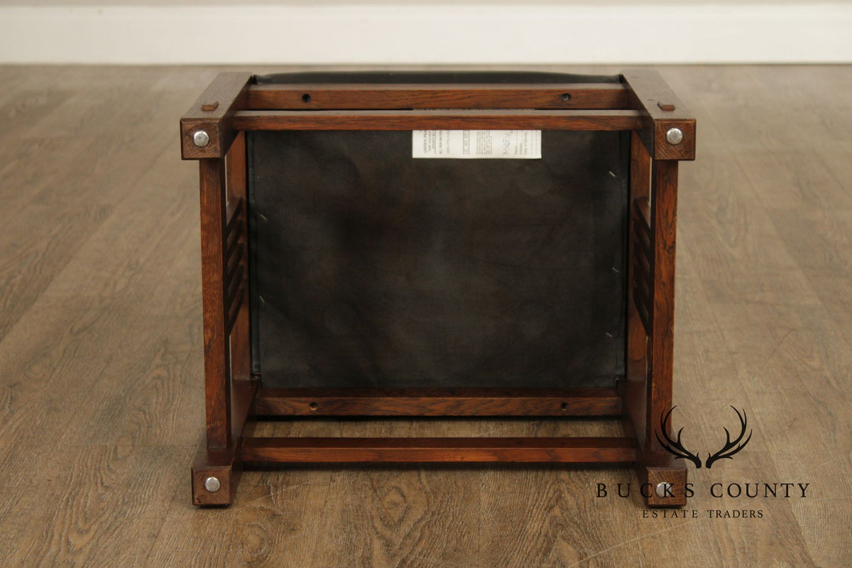 Stickley Mission Collection Oak and Leather Footstool