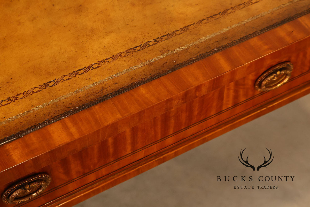 Maitland Smith Regency Style Satinwood Carlton House Writing Desk