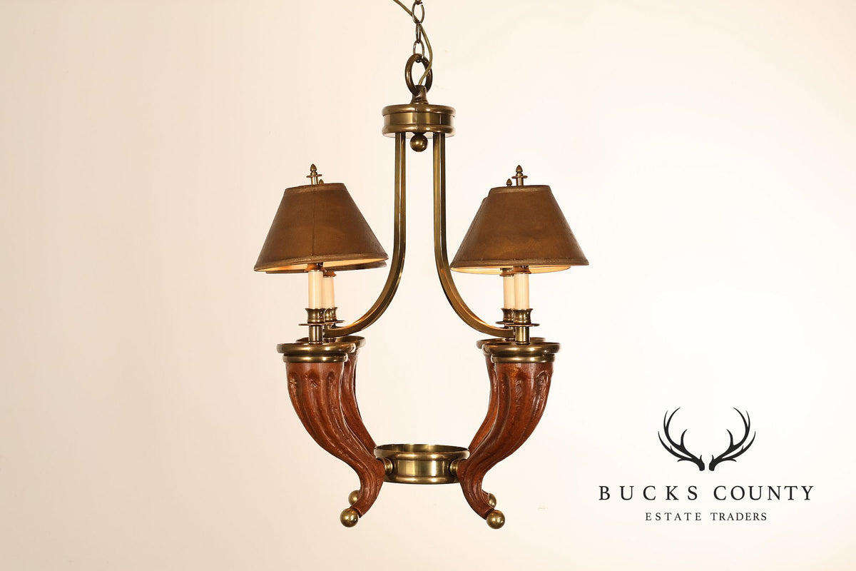 Chapman Horn Four Light Chandelier