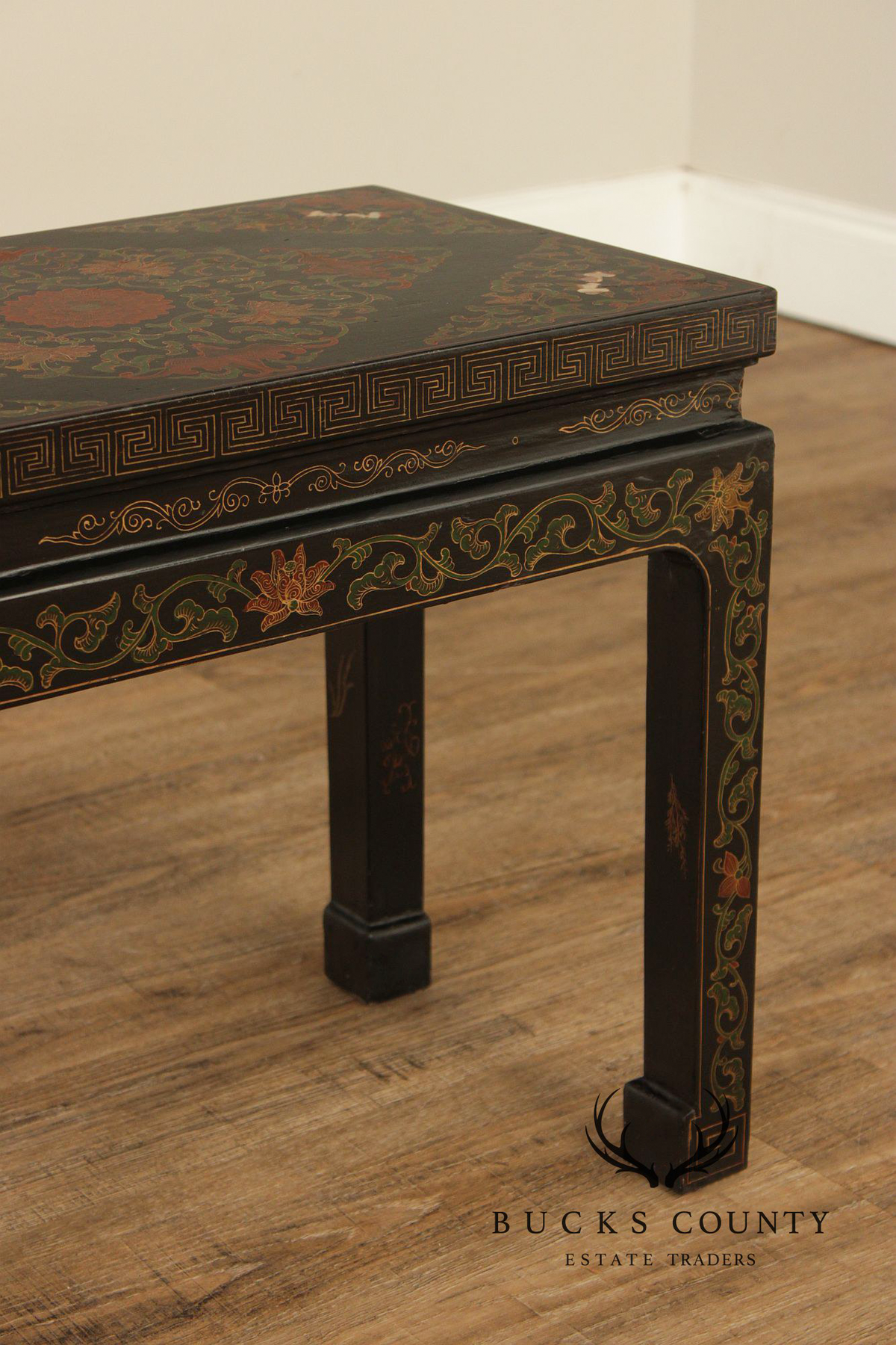 Vintage Asian Lacquered Coffee or Side Table