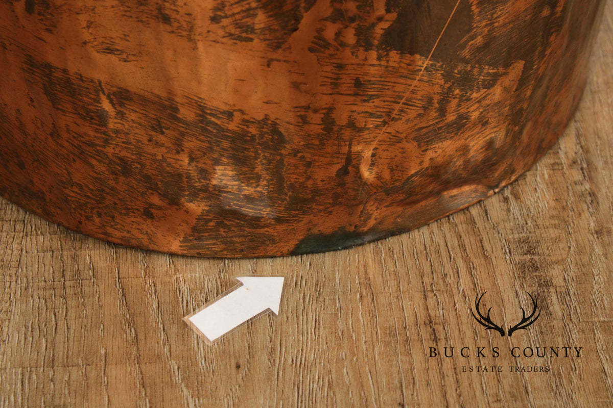 Antique Primitive Dovetailed Copper Kettle