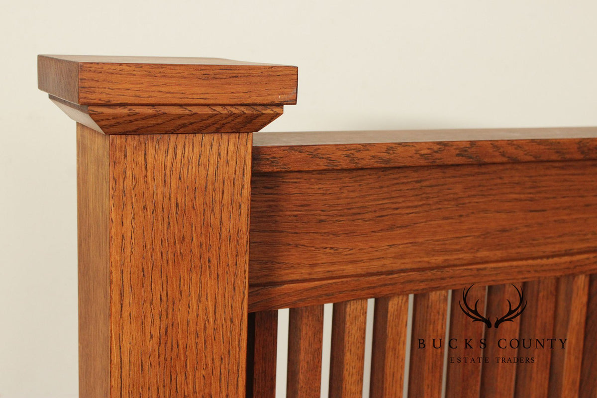 Stickley Mission Collection Oak Queen Size Prairie Bed