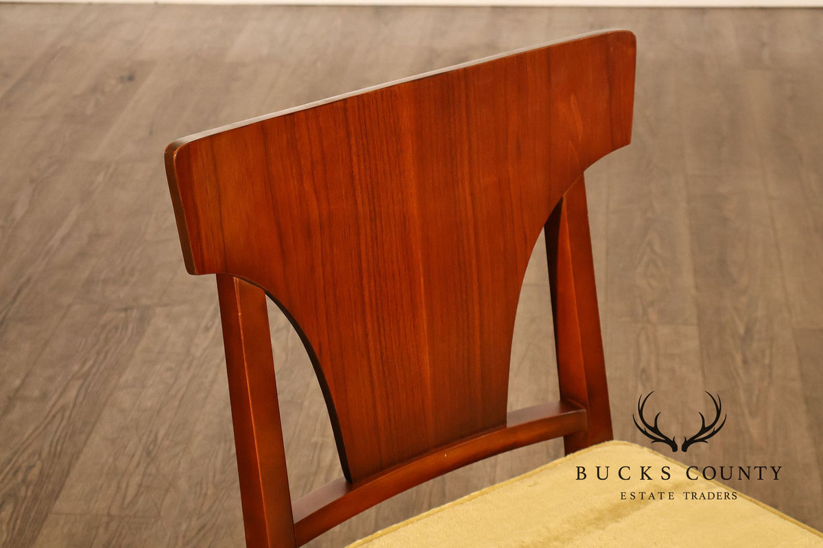 Mid Century Modern Set of Six Walnut Dining Chairs